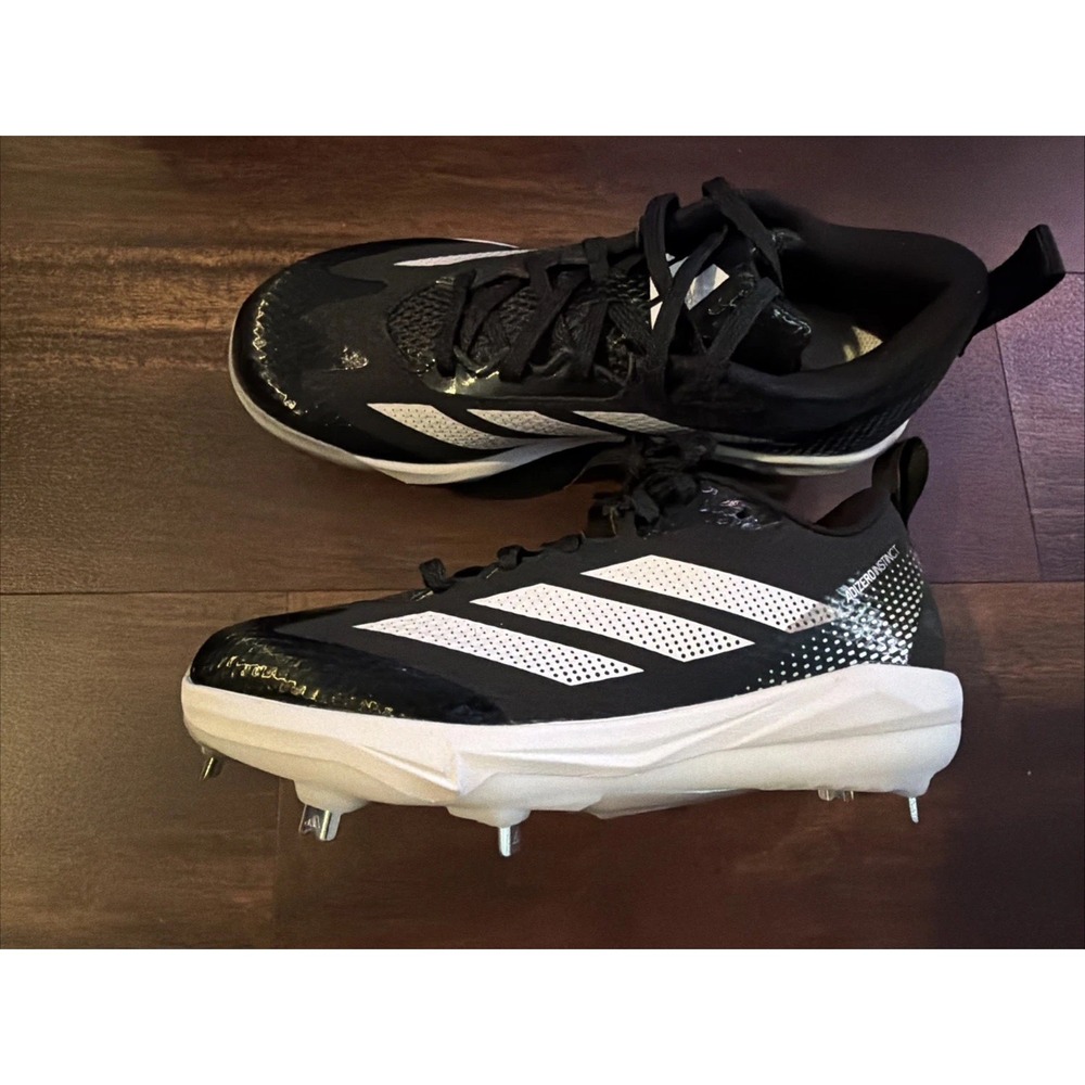 New Adidas Womens Adizero Instinct 2.0 Metal Softball Cleats Size 6 Black White